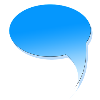 Blue Speech Bubble Icon PNG image