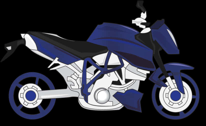 Blue Sport Motorcycle Illustration PNG image