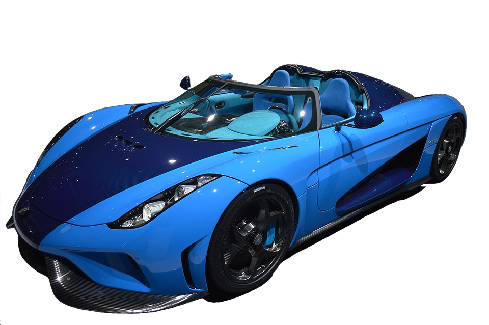 Blue Sports Car Convertible PNG image
