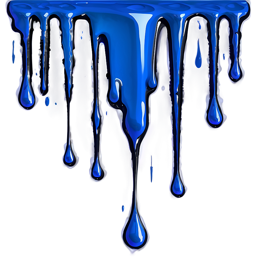 Blue Spray Paint Drip Png 79 PNG image