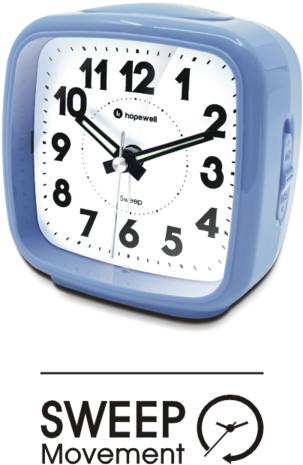 Blue Square Hopewell Alarm Clock PNG image