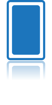 Blue Square Icon Reflection PNG image