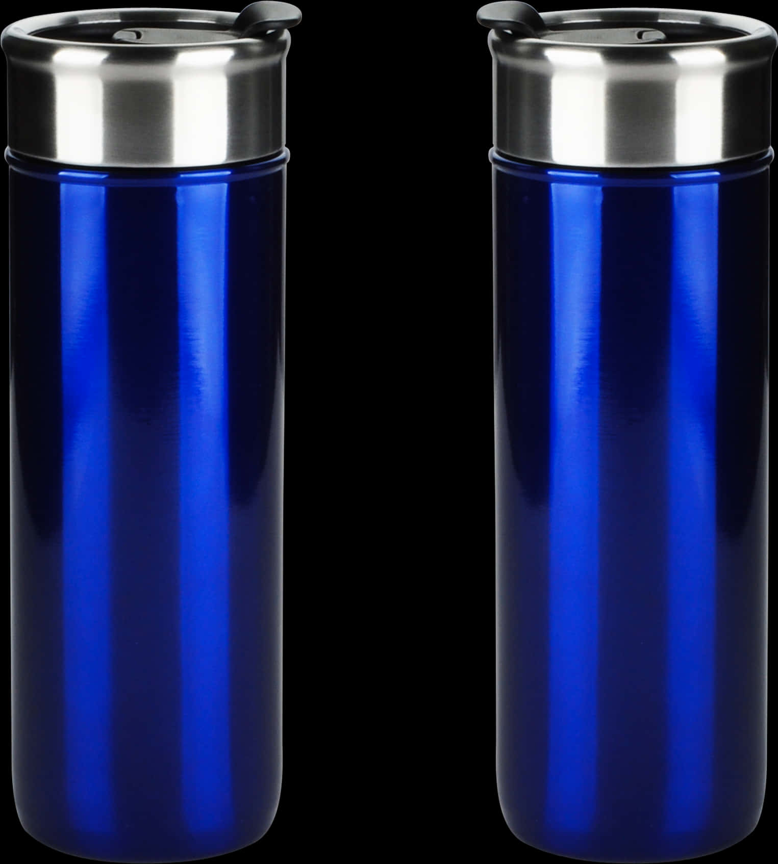 Blue Stainless Steel Tumblers PNG image