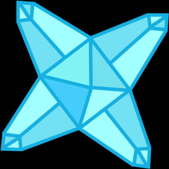 Blue Star Crystal Illustration PNG image