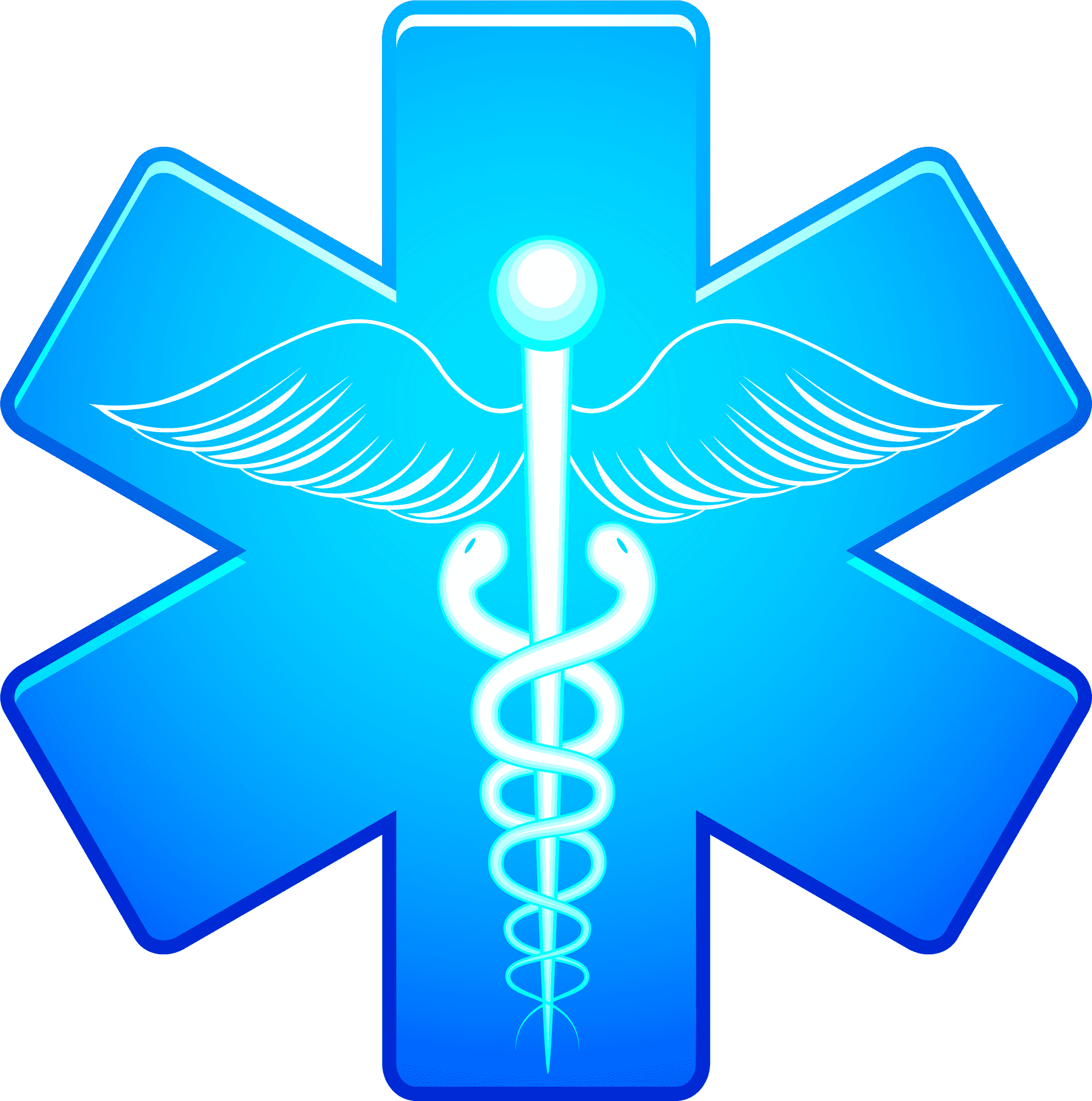 Blue Starof Life Medical Symbol PNG image