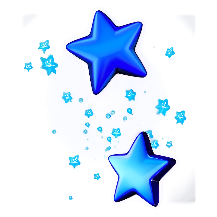 Blue Stars Confetti Png 18 PNG image