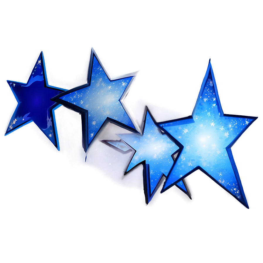 Blue Stars Overlay Png 06252024 PNG image