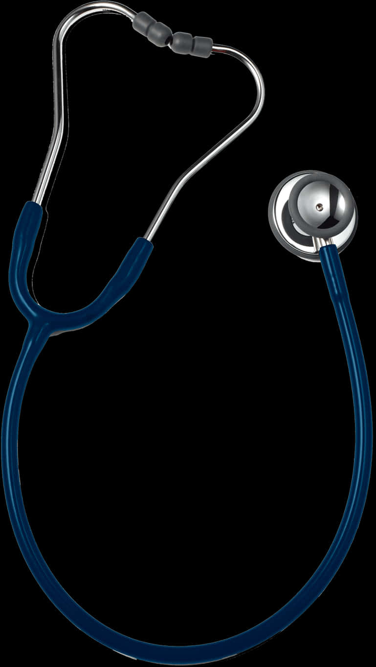 Blue Stethoscope Isolatedon Black PNG image