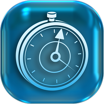 Blue Stopwatch Icon PNG image