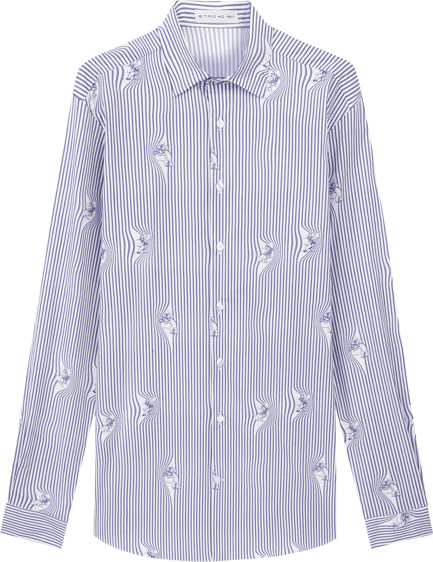 Blue Striped Dress Shirt Product Image PNG image