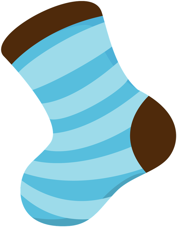 Blue Striped Sock Clipart PNG image