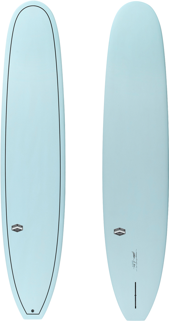 Blue Surfboard Frontand Back View PNG image