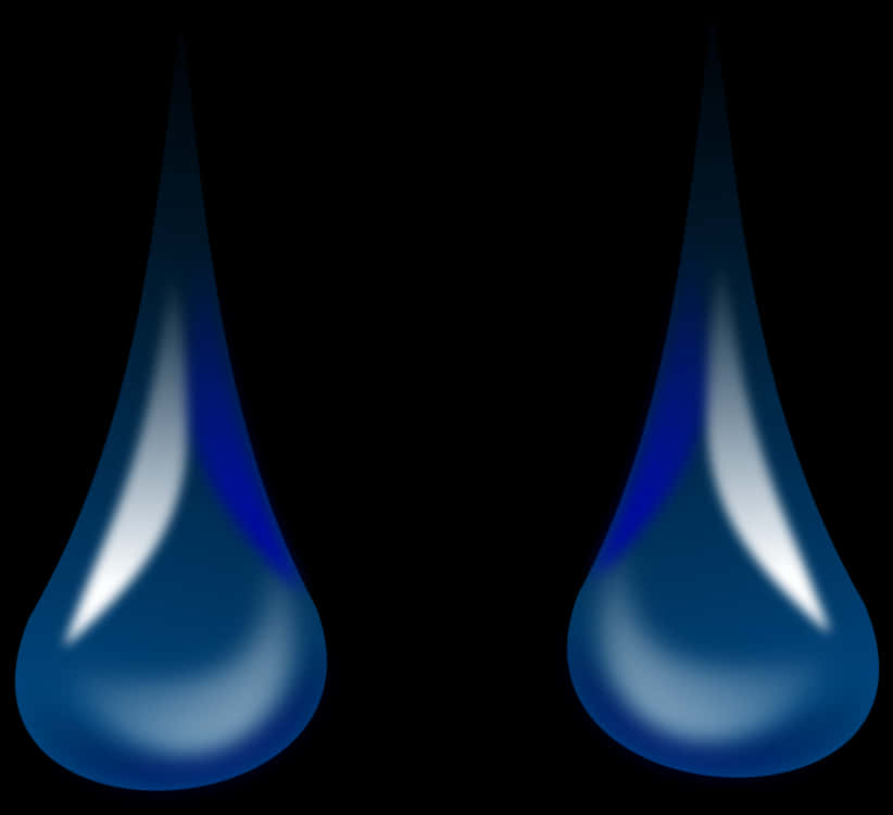 Blue Tear Drops Illustration PNG image
