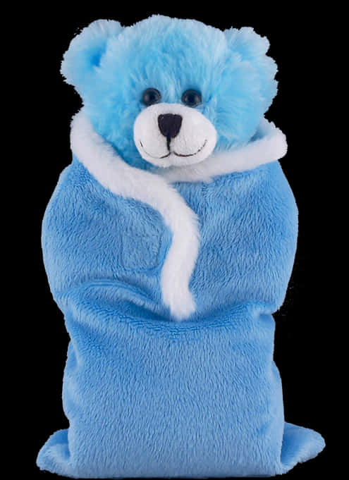 Blue Teddy Bear Plush Toy PNG image
