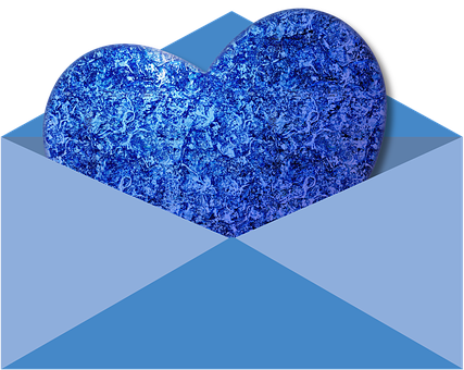 Blue Textured Heart Artwork PNG image