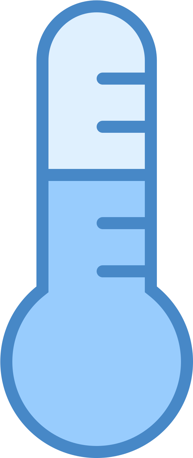 Blue Thermometer Icon PNG image