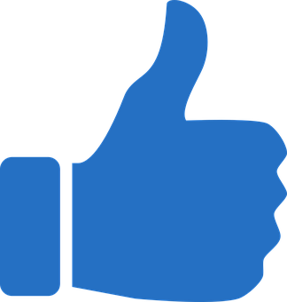 Blue Thumbs Up Icon PNG image