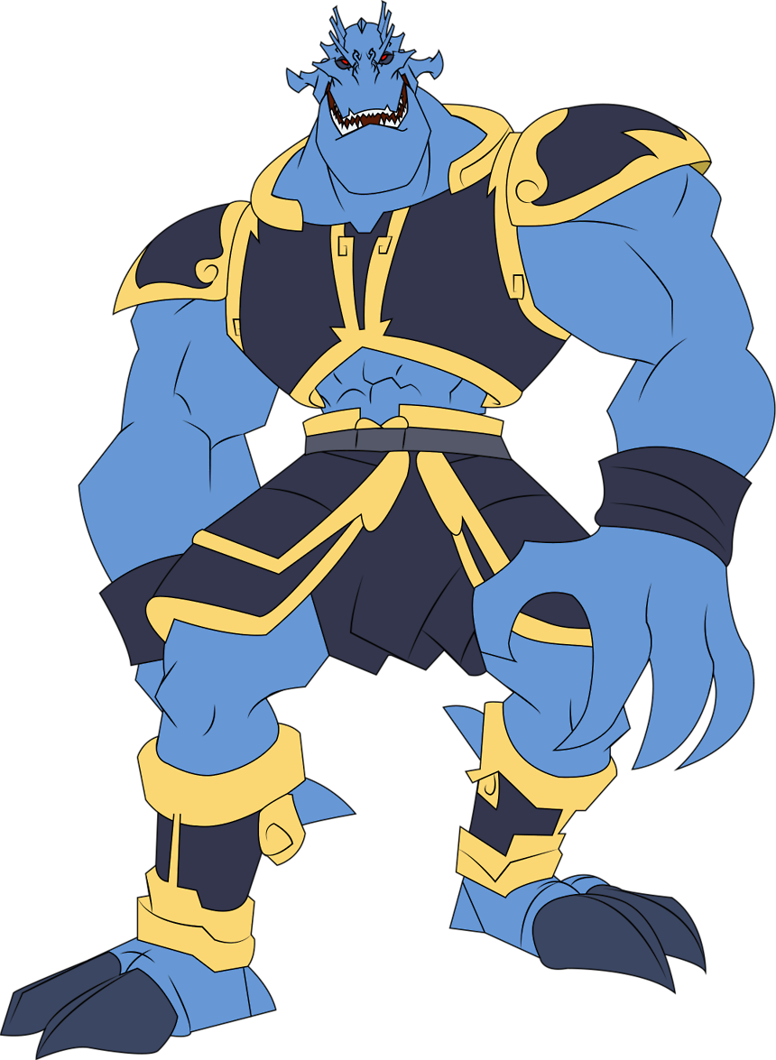 Blue_ Thunder_ Demon_ Illustration PNG image