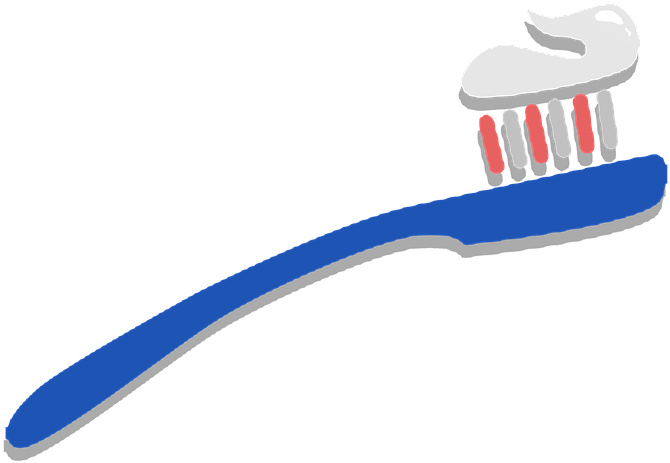 Blue Toothbrush With Toothpaste Illustration PNG image