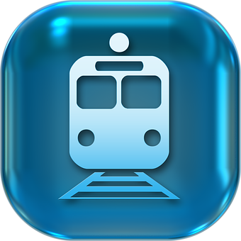 Blue Train Icon PNG image