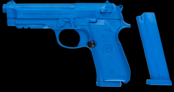 Blue Training Beretta Pistol PNG image