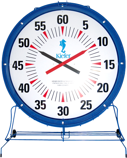 Blue Trimmed Pace Clock Image PNG image