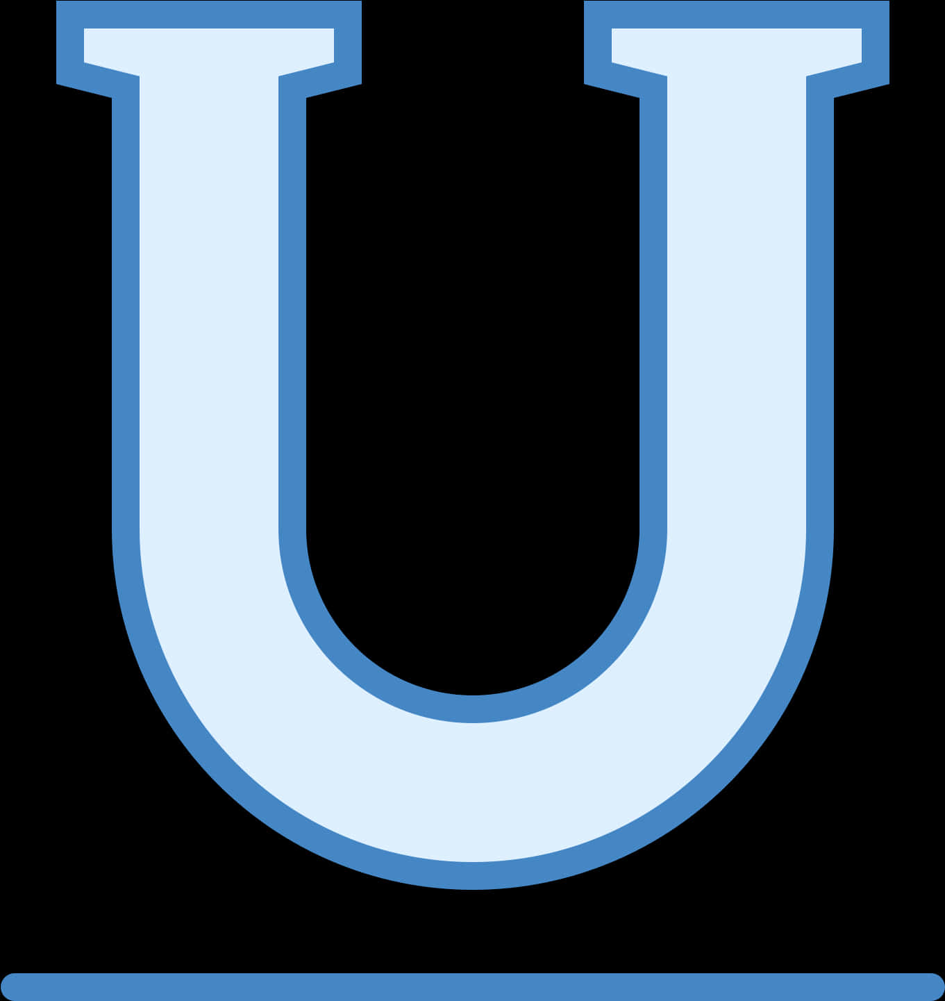 Blue_ Underline_ Letter PNG image