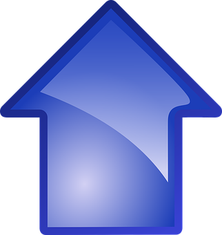 Blue Upward Arrow Icon PNG image