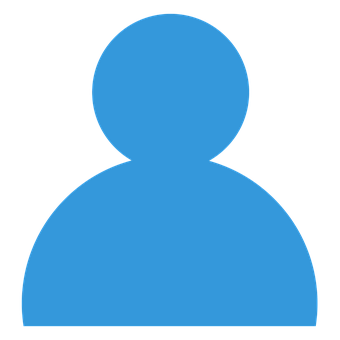 Blue User Avatar Icon PNG image