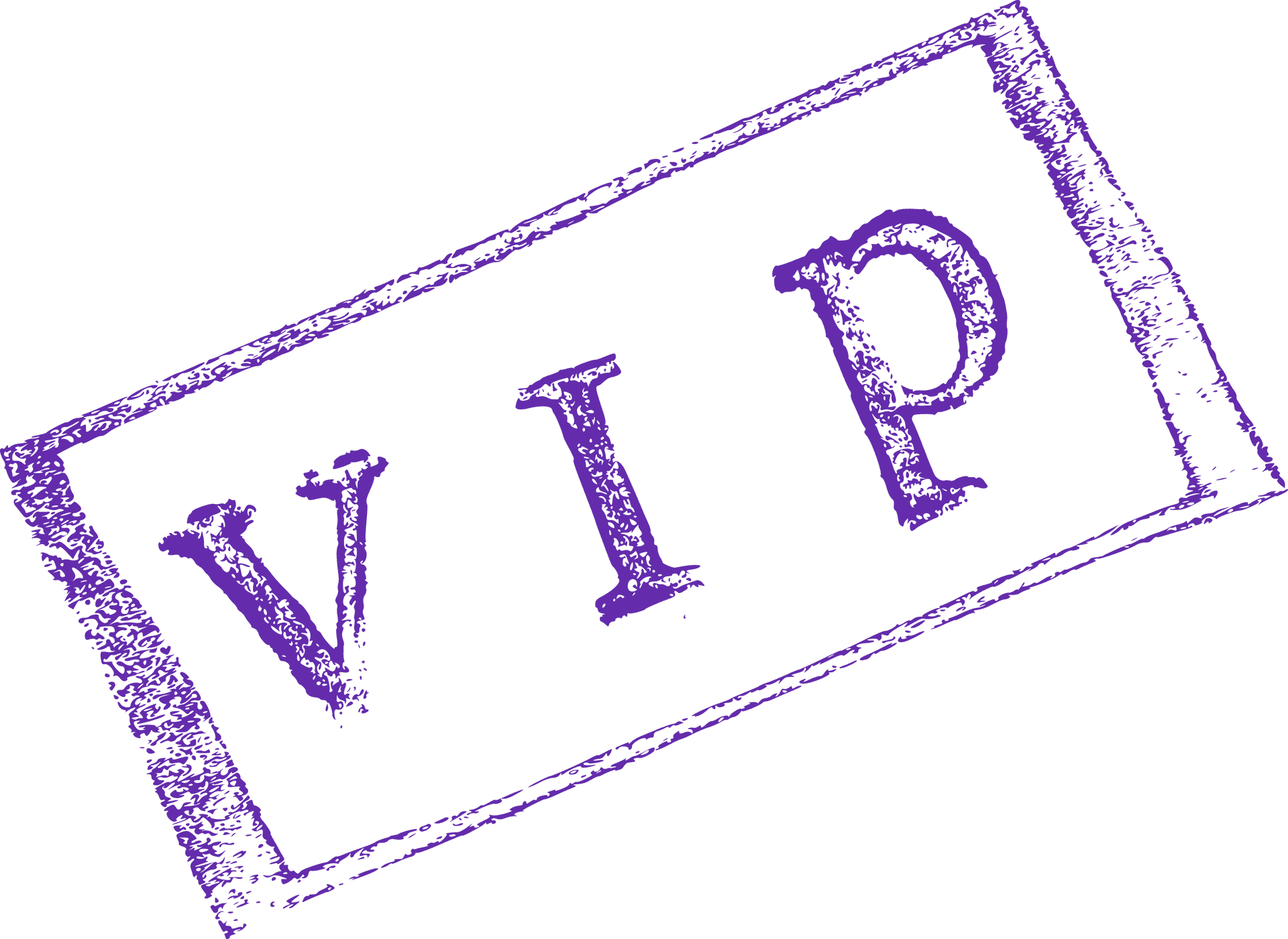 Blue V I P Stamp PNG image