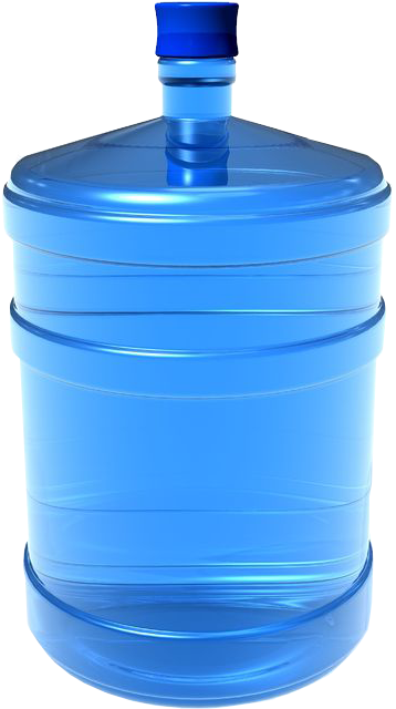 Blue Water Bottle Plastic Container PNG image