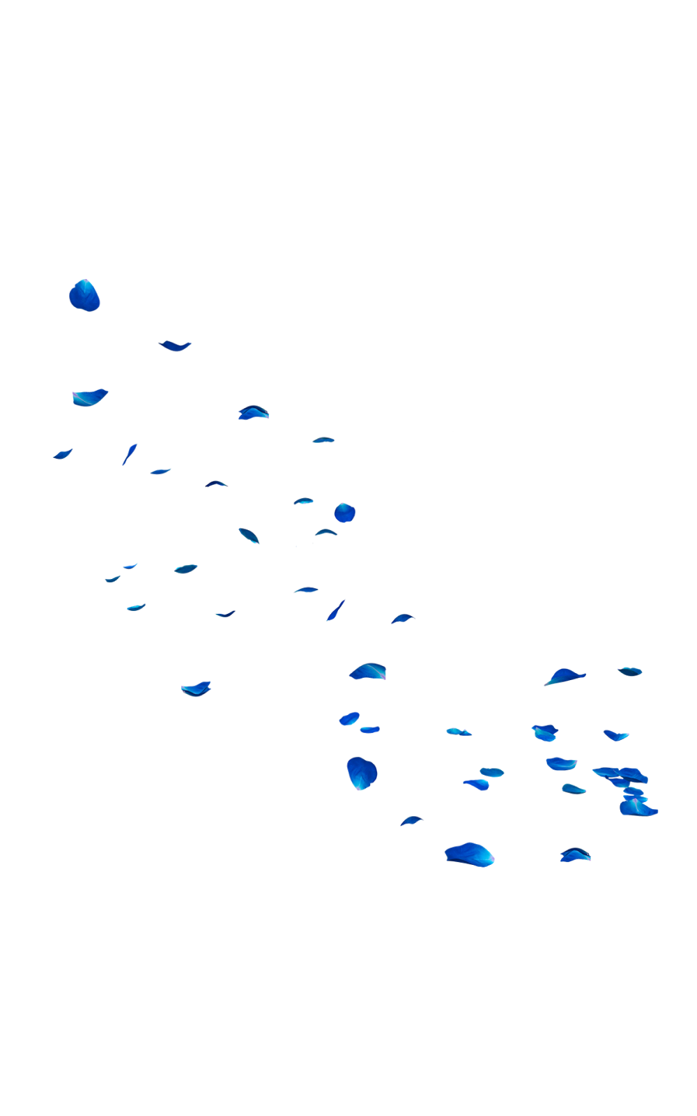 Blue Water Droplets Falling PNG image