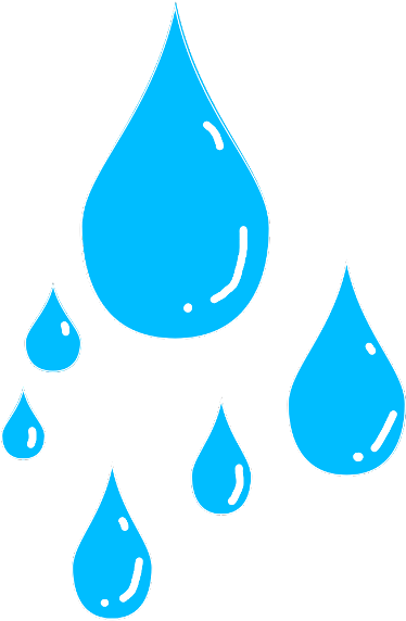 Blue Water Drops Illustration PNG image