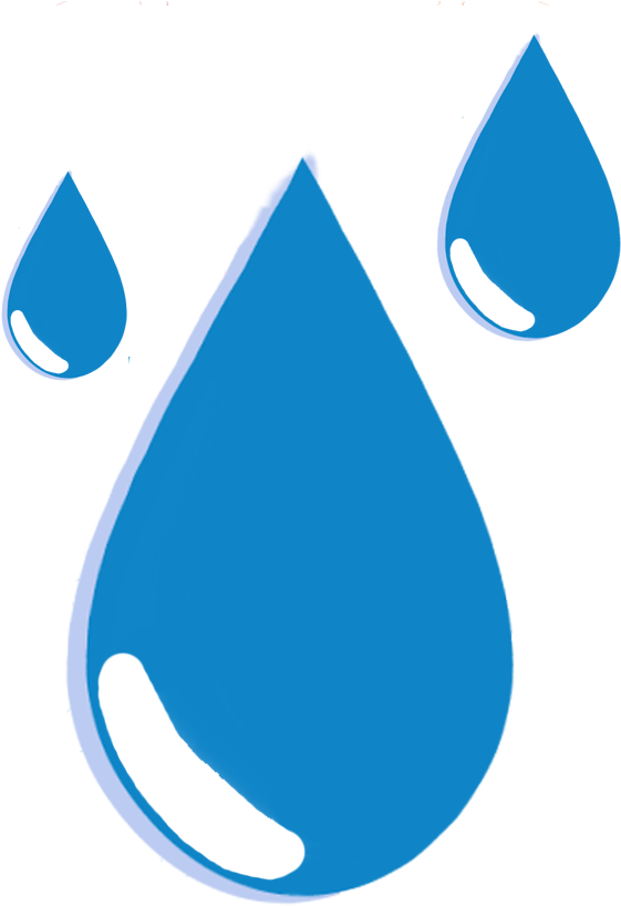 Blue Water Drops Vector PNG image