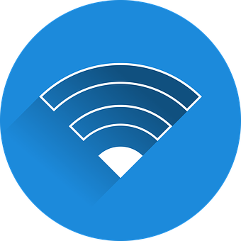 Blue Wi Fi Symbol Icon PNG image