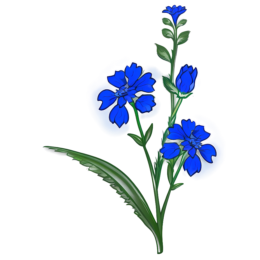 Blue Wildflower Png 05242024 PNG image