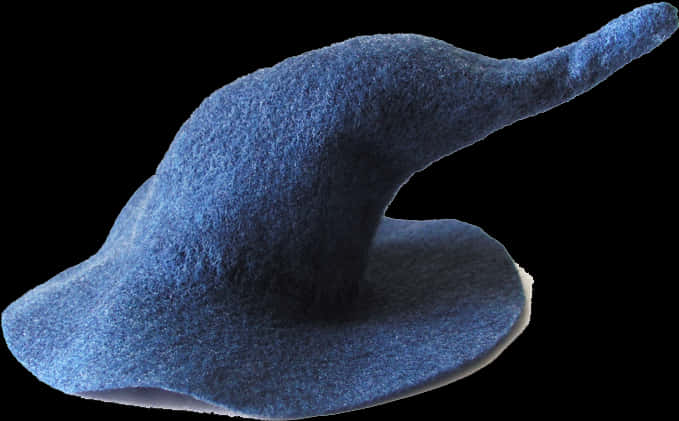 Blue Witch Hat Isolatedon Black Background PNG image