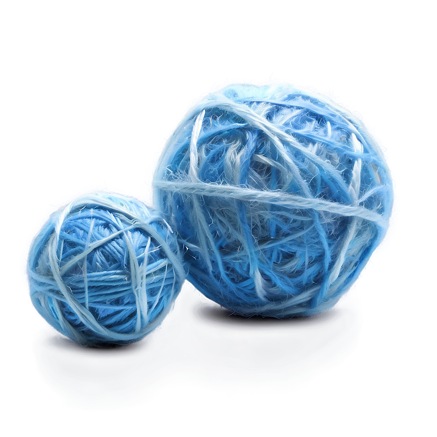 Blue Wool Ball Png 06132024 PNG image