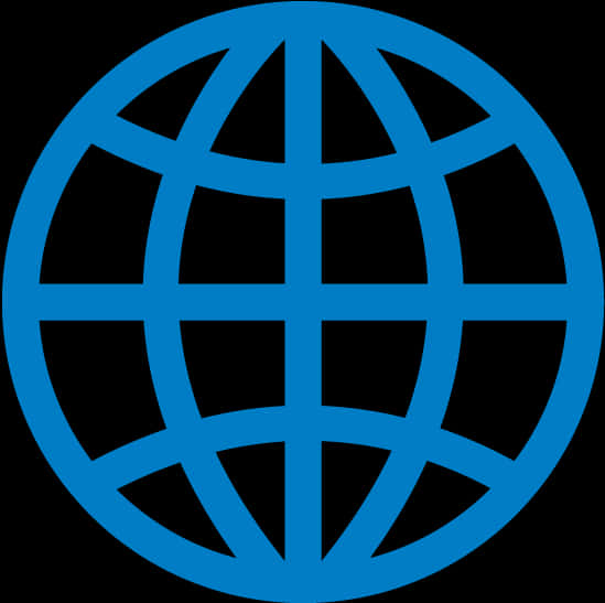 Blue World Icon Graphic PNG image