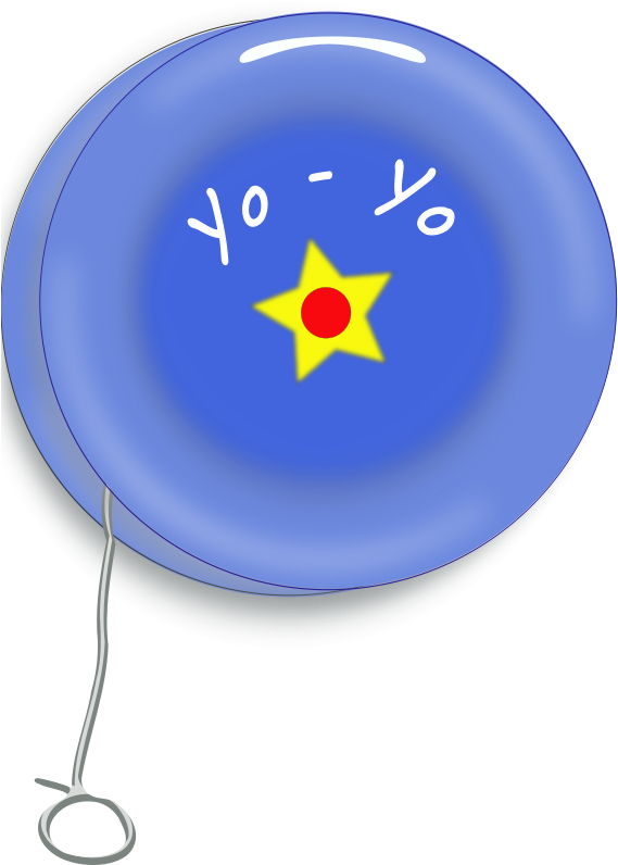 Blue Yoyowith Star Design PNG image