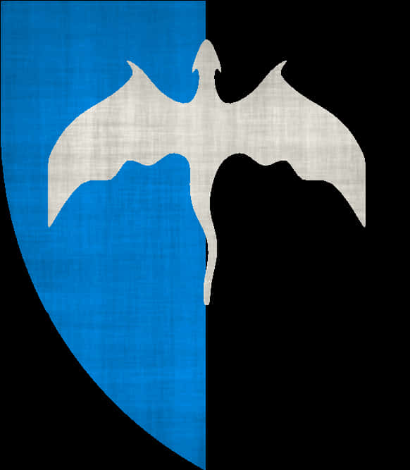 Blueand Black Bat Symbol Shield PNG image