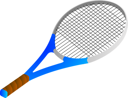Blueand Black Tennis Racket PNG image