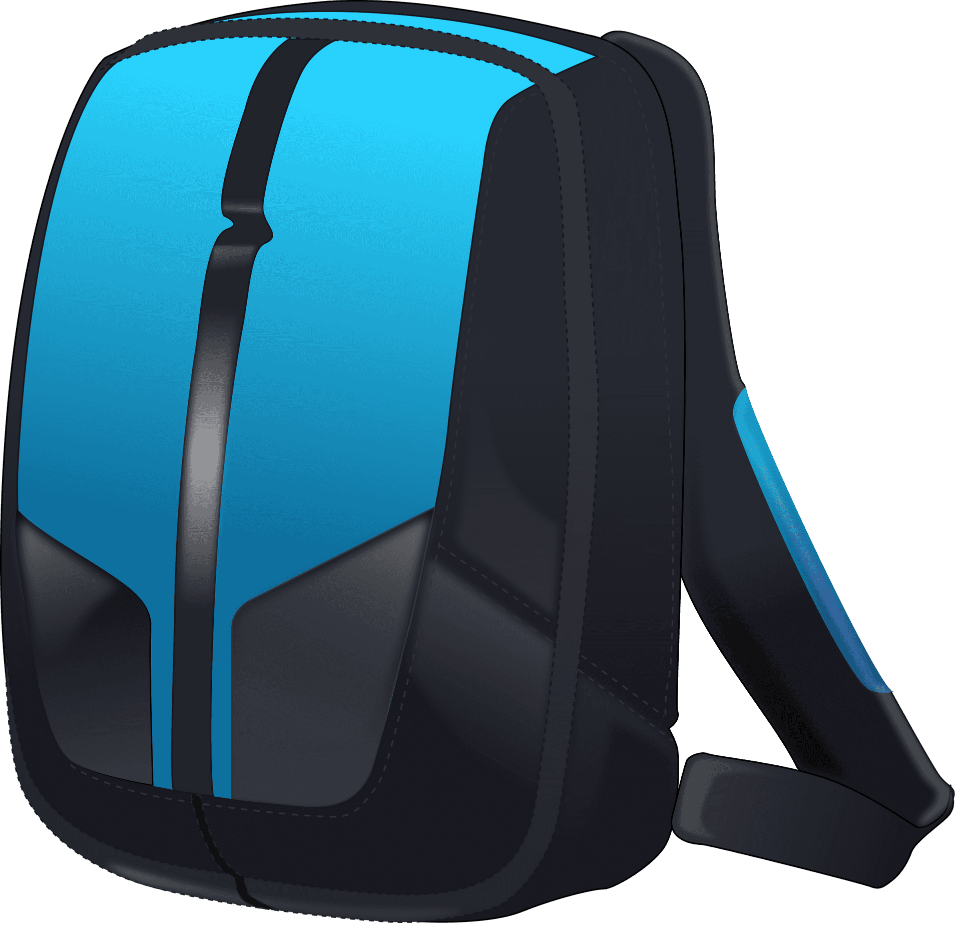 Blueand Black Travel Backpack PNG image