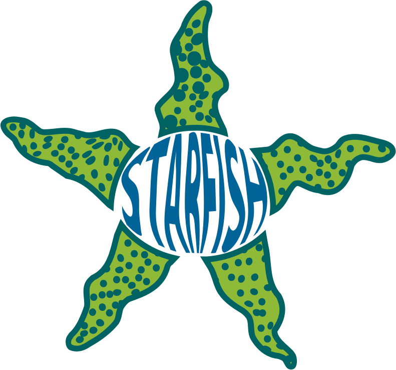 Blueand Green Starfish Clipart PNG image