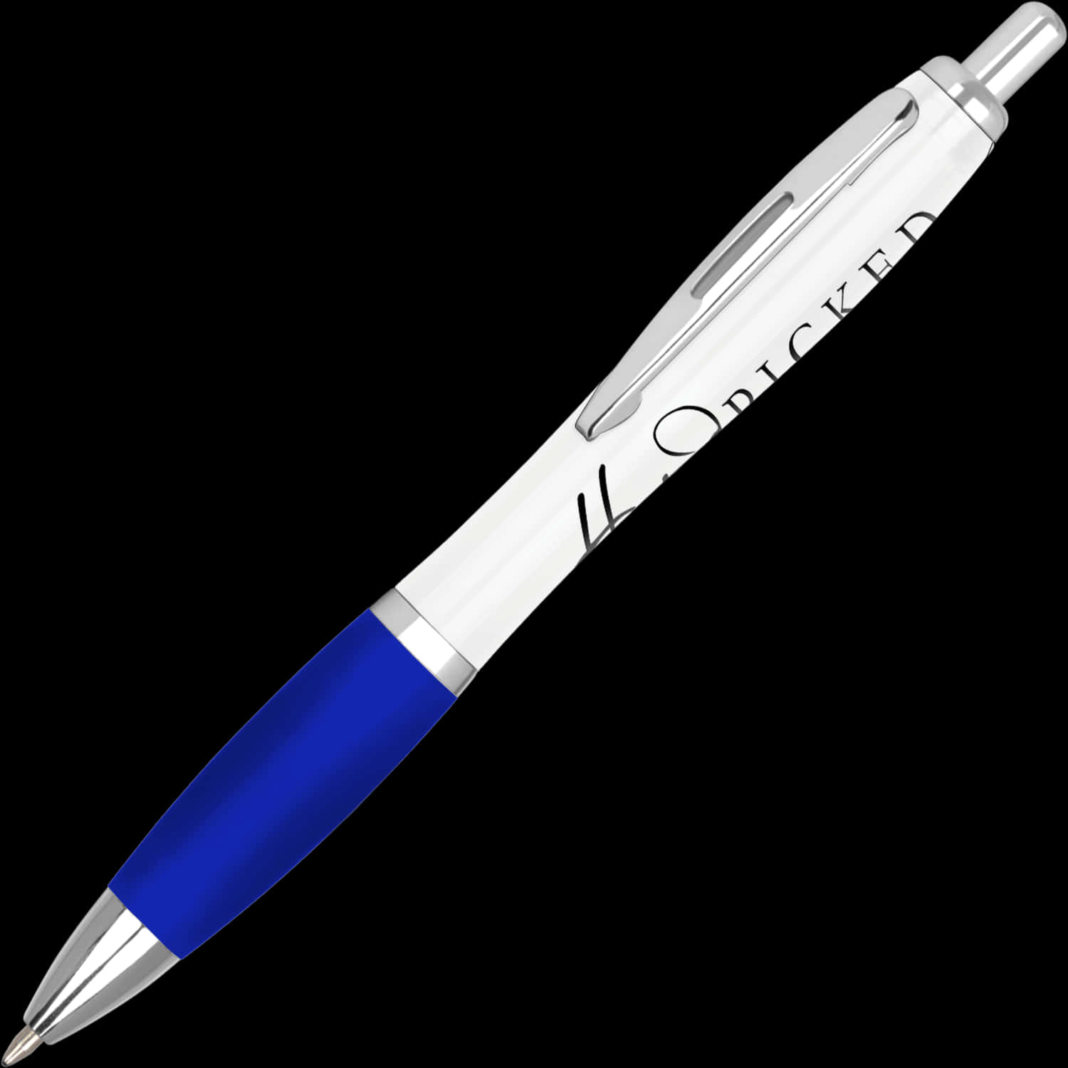 Blueand Silver Ballpoint Pen PNG image