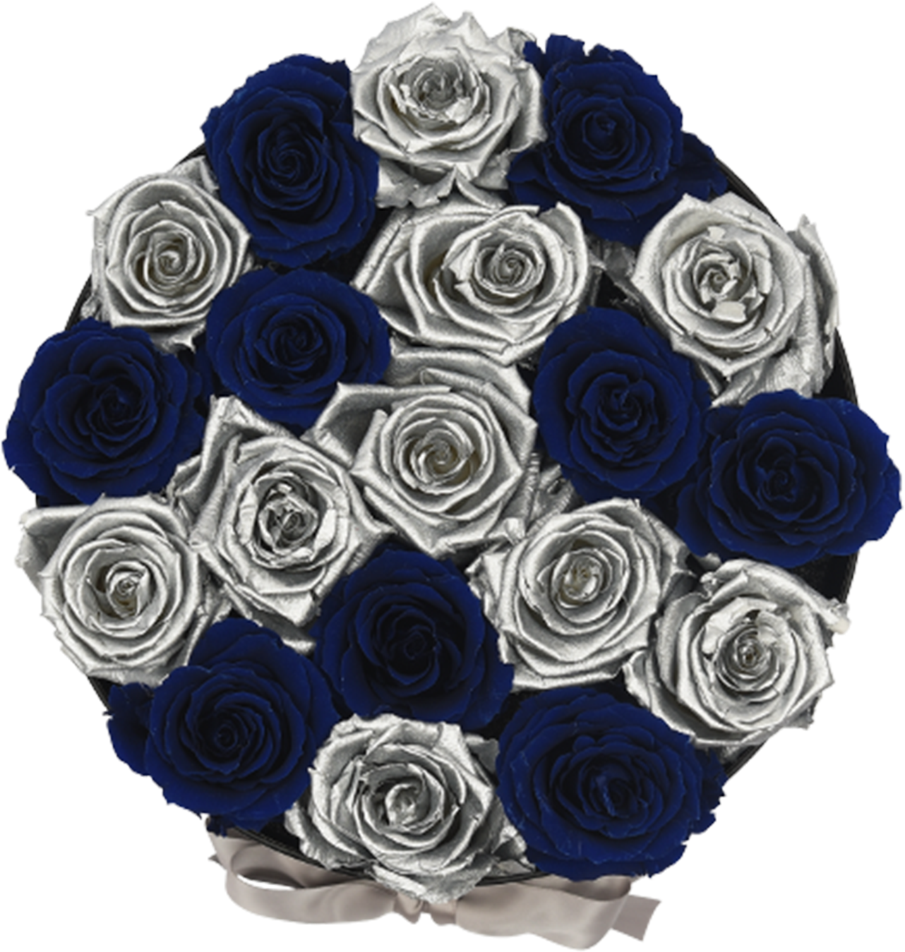 Blueand Silver Roses Bouquet.png PNG image