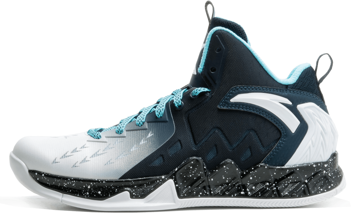 Blueand White Basketball Shoe PNG image