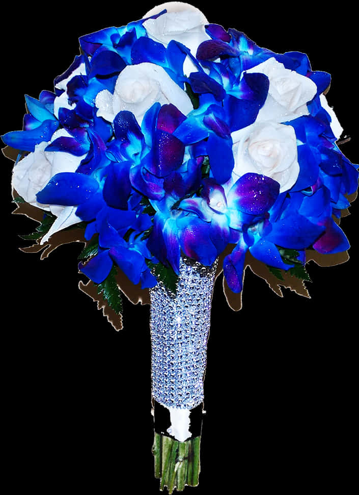 Blueand White Bridal Bouquet PNG image