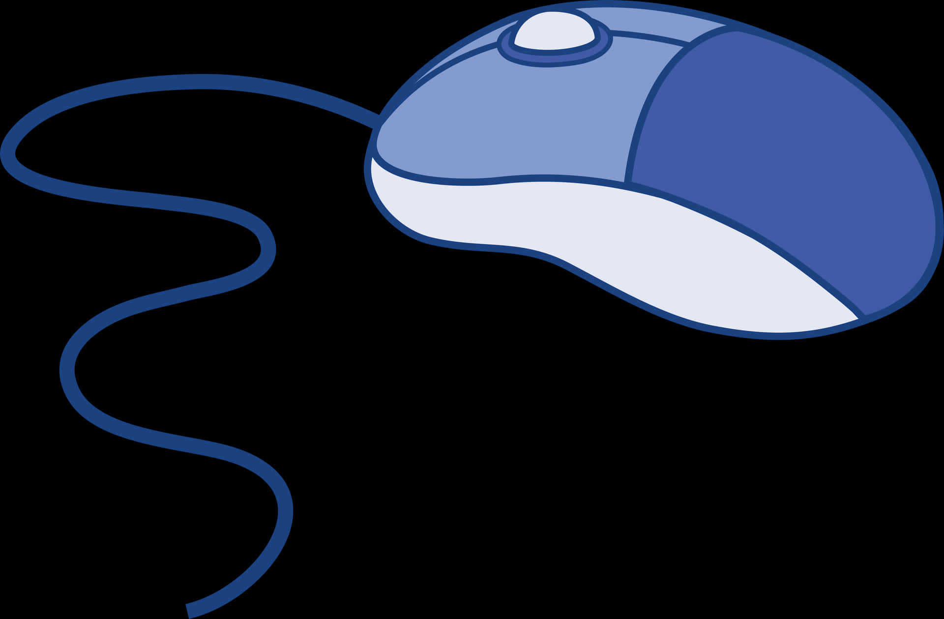 Blueand White Computer Mouse Illustration PNG image