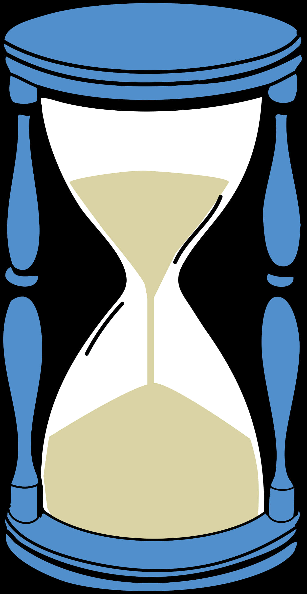 Blueand White Hourglass PNG image